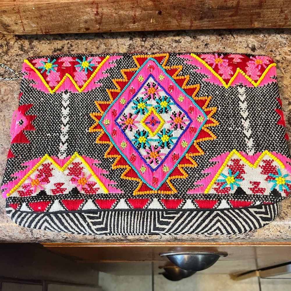 American Brand boho clutch.